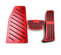 Pedal de coche compatible con RAV4 para XA50 2019 2020 2021 2022 2023 2024, pedales de freno de gas, reposapiés, almohadillas antideslizantes (reposapiés rojo) (3 piezas rojas)