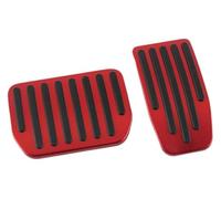 pedal de coche Para Tesla Para Modelo 3 Y Pedales De Freno Reposapiés Acelerador Pedal Coche Cubierta Almohadilla Goma Aleación Aluminio Accesorios Interiores(1 Set Red)