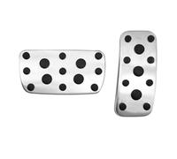 Pedal De Coche Pedales Pie Coche Pedales Embrague Freno Acelerador Alfombrilla Antideslizante Para Subaru XV Para Forester Para Outback 2006-2018 Pedales De Coche(AT 2QTY Silver)