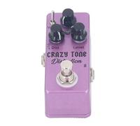 Pedal de distorsin de guitarra elctrica con 3 perillas, construccin de aleacin de aluminio resistente, para un rendimiento