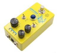 Pedal de distorsión de guitarra eléctrica para mosky Overdrive Preamp Interruptor de 4 modos Diseño True Bypass para grabación en vivo para sesiones Unidad amarilla compacta 300g