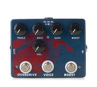 Pedal De Efecto Boost Overdrive, Accesorios De Guitarra De Aleación De Aluminio, Pedal De Guitarra Dual Accesorios para efectos de guitarra
