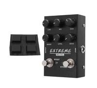Pedal de efecto de distorsión de guitarra con ecualizador de 3 bandas True Bypass, efecto de tono de guitarra eléctrica de aleación DC 9V para grabación de escenario y práctica