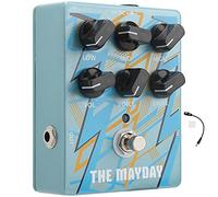 Pedal de efecto de guitarra analógica, pedal amplificador de guitarra con 6 perillas para efectos de modulación, ecualizador armónico para un control de señal claro, construcción