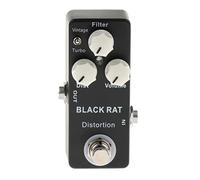 Pedal de efecto de guitarra de distorsión de rata negra para accesorios de piezas de guitarra