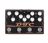 Pedal de efecto de guitarra eléctrica múltiple 4 en 1, bucle de distorsión Overdrive, pedal multifuncional con efectos de retardo de bucle Overdrive de distorsión en 1 unidad