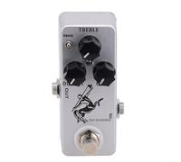 Pedal de efecto de guitarra MOSKY Silver Horse Overdrive Boost con True Bypass, indicador LED, 3 perillas para agudos, salida, ganancia y diseño resistente de carcasa de metal completo