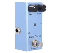 Pedal de Efecto para Guitarra Eléctrica Analogía Chorus Mini, Aleación de Aluminio, True Bypass, DC 9V - Sonido Claro y Original, Controles Rate y Depth Ajustables, Diseño