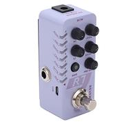 Pedal de Efecto para Guitarra, Reverb Digital con 7 Tonos, Buffer Bypass, Carcasa Metálica Morada Compacta - Protección Duradera, Ajustes Guardables, Ideal para Músicos