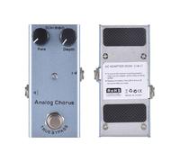 Pedal de efectos de guitarra analógica de coro, efector de coro con controles de velocidad y profundidad, pedal de efectos de aluminio de salida de entrada de 6,35 mm para kit de guitarra eléctrica