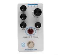 Pedal de efectos de guitarra compacto y Moskyaudio Super Delay con 4 opciones de modulación