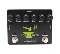 Pedal de efectos de guitarra con función de impulso y control de tono de rango medio que ofrece graves potentes y frecuencias altas definidas