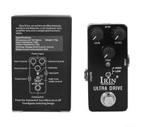 Pedal de efectos de guitarra de 6 funciones con distorsión Wah Overdrive Delay Reverb y compresor para integración de pedalera (negro)