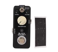 Pedal de Efectos de Guitarra Negro Secreto Distorsión clásica True Bypass 2 Modos Vintage Turbo Metal Shell Compacto Ligero para guitarristas eléctricos