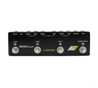 Pedal de efectos multifunción para guitarra, True Bypass, Tuner Mute, serie de 3 bucles, tiempo de grabación ilimitado, carcasa de metal, color negro