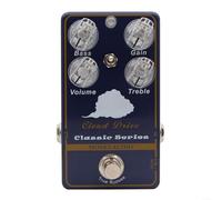 Pedal de efectos múltiples ajustable de metal Overdrive Control de enfoque Sensibilidad táctil Reverb Retraso Distorsión EQ Compacto Ligero Amarillo Compatible Guitarra Eléctrica Stage (C)