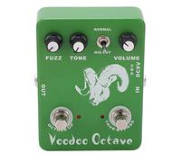 Pedal de Efectos para Guitarra Voodoo Octave Fuzz True Bypass Green Metal Electric Tone Adjust Effectful Single User Carry