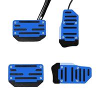 Pedal de Embrague Juego Cubiertas Para Pedales Transmisión Manual Automática Aluminio Universal Para Automóvil, Antideslizantes Para Embrague Y Acelerador Pedal Covers(Automatic Blue Set)