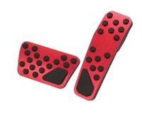 Pedal de Embrague Para Dodge Para Charger Para Challenger 2009-2015 2016 2017 2018 2019 Pedales Freno Gas Aluminio Para Automóvil Cubierta Antideslizante Pedal Covers(Red)