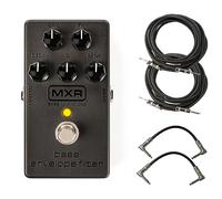 Pedal de filtro de sobre de bajo MXR M82 - Serie Blackout - Paquete con 2 cables de instrumento y 2 cables de conexión