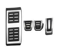 Pedal De Freno Para VW Para Polo 2017-2022 LHD Pedales Coche Acero Inoxidable Auto Gas Freno Pedal Protección Almohadillas Cubierta(MT With Rest)