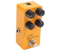 Pedal de Guitarra de Distorsión de Alta Ganancia, Pedales de Efectos Eléctricos Pedal de Efecto de Distorsión de Guitarra Eléctrica de Aleación de Aluminio con True Bypass DC9V