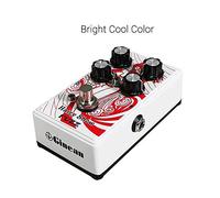 Pedal de guitarra de fuzz de título de mtlaveshiness Pedal especialmente diseñado para la guitarra eléctrica de color amarillo brillante con un patrón para amantes de la música