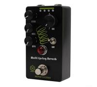 Pedal de guitarra reverberación, verbo cuadrado digital multiresorte, pedal de efecto de guitarra con voz vintage, 4 modos de habitación, pasillo, iglesia, primavera, placa