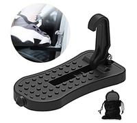 Pedal de la Puerta del Coche, NATGIC Degraus e Escadas para Caravanas Forma de U Pedal Multifuncional Pedal de la Puerta con Martelo de Segurança para SUV, RV, Veículo Todo-o-Terreno (16cm, Negro)
