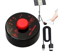 Pedal de lateral inalámbrico, controlador recargable para aplicaciones, manos libres inalámbricas, mini teclado retroiluminador lateral, compatible con tabletas, smartphones, teclados