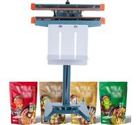 Pedal de pie sellador de impulso, sellador térmico de aluminio para bolsas de Mylar, tiempo de sellado 0.2-2s, ancho del sello 5 mm, longitud del sello 350-800 mm