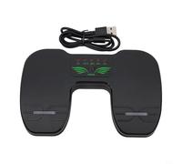Pedal de pie silencioso para giro de página, conexión inalámbrica BT LE, diseño de interruptor dual para músicos, jugadores, puerto de carga USB, 17 cm