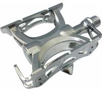 Pedal De Pista MKS Supreme Keirin Con Clip Para Zapato 9/16 Plata Cromada