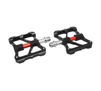Pedal de plataforma para descenso - BMX Newton negro con eje rojo, rodamientos d