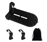 Pedal de puerta de 1 pieza,2 ganchos,1 bolsa de almacenamiento,paneles de puerta plegables,pedal de puerta con bloqueo de horquilla,Adecuado para la mayoría de los modelos de automóviles (negro)