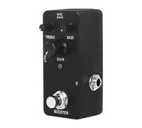 Pedal de refuerzo portátil de efectos de guitarra eléctrica, 9 V CC, compacto, de alta ganancia, color negro
