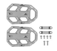 Pedal de reposapiés ancho para motocicleta, par izquierdo y derecho, aleación de aluminio, color titanio, superficie antideslizante, duradero, resistente, apto para NC750X NC750S