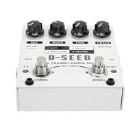 Pedal de Retardo de 4 Modos, Modulación Inversa Analógica de Copia de Doble Canal DC9V 75ma Efecto de Retardo de Carcasa de Metal para Guitarra Eléctrica