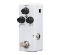 Pedal de Retardo de Guitarra, Pedal de Efecto de Guitarra de Aleacin de Aluminio con Indicadores LED Control de 3 Perillas DC 9V para Elctrica