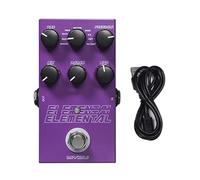 Pedal de Retardo Digital, Pedal de Guitarra con Control de Perilla de 9 Efectos con DSP de Alto Rendimiento para Tono Psicodélico, Caja de Metal Púrpura