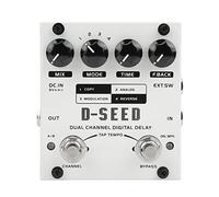 pedal de retardo Efecto de retardo Pedales de guitarra de doble canal 4 modos Guitarra eléctrica Efecto de monobloque de retardo digital DC9V 75m Pedal de retardo de aboss