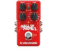 Pedal de reverberación icónico TC Electronic HALL OF FAME 2 REVERB con interruptor de pie MASH innovador y efecto Shimmer