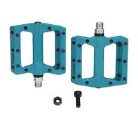 Pedal de rodamiento de Bicicleta Pedal de Bicicleta de montaña Antideslizante Hilo Fino firmemente Fijo Ajuste Universal Reemplazo de Acero de Fibra de Nailon para Bicicletas de (Azul)