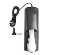 Pedal de sostenimiento de piano digital con parte inferior de goma antideslizante para teclado MIDI con conectores de entrada de 6,35 mm, amortiguadores de pie de pedal de sostenimiento