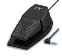 Pedal de sostenimiento universal para pianos digitales, diseño ergonómico extra ancho con almohadillas de silicona antideslizantes, superficie inclinada cómoda e interruptor de polaridad (compatible