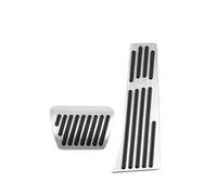 Pedal del coche Para X3 G01 Para X4 G02 IX3 G08 2018-2023 Cubierta Pedales Freno Acelerador Antideslizantes Para Coche Almohadillas Pedal Reposapiés Cubierta Pedales Coche(AT Silver 2021-2023)