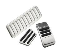 Pedal Del Freno Pedales Acelerador Gas Freno Reposapiés Cubierta Pedal Almohadilla Interiores Acero Inoxidable Para Ford Para Mustang 2015-2022 Coche Reposapiés(3Pcs AT with rest)