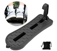 Pedal dobrável para Porta de Carro, NATGIC Alargado Degraus e Escadas para Caravanas Forma de U Pedal Multifuncional Pedal de la Puerta con Martelo de Segurança para SUV, RV (21.5cm, Negro)