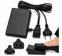 Pedal Eléctrico para Máquinas de Coser Alfa, Elna, Janome, PFAFF | 220V ~ 0.5A, Pads anti-deslizantes, Enchufe eléctrico