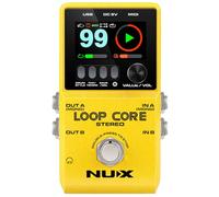Pedal estéreo NU-X Loop Core | Looper de alta definición con 99 ranuras de guardado, entradas/salidas estéreo, control MIDI y máquina de tambor integrada
